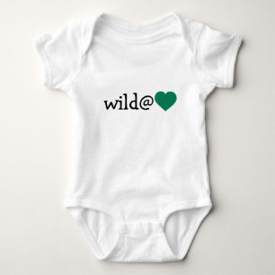 Wild at Heart - Green Heart Baby Bodysuit