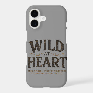 Wild At Heart Grey Rustic iPhone Case
