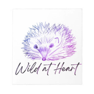 Wild at heart hedgehog drawing notepad
