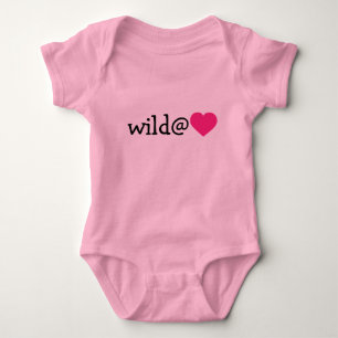 Wild at Heart - Hot PInk Heart Baby Bodysuit