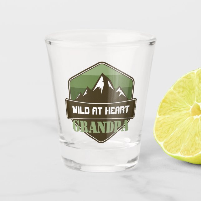 Wild at Heart Personalised Gift Shot Glass (Front)