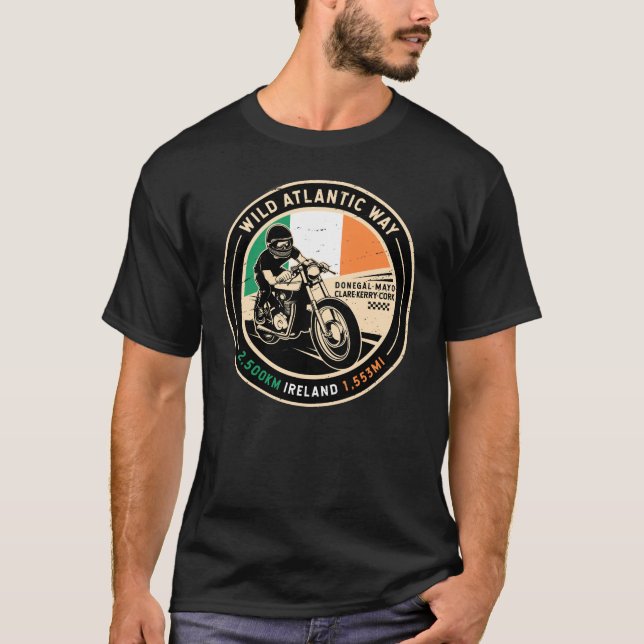 Wild Atlantic Way | Ireland | Motorcycle T-Shirt (Front)