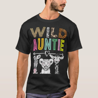 Wild Auntie Zoo Theme Birthday Safari Jungle T-Shirt
