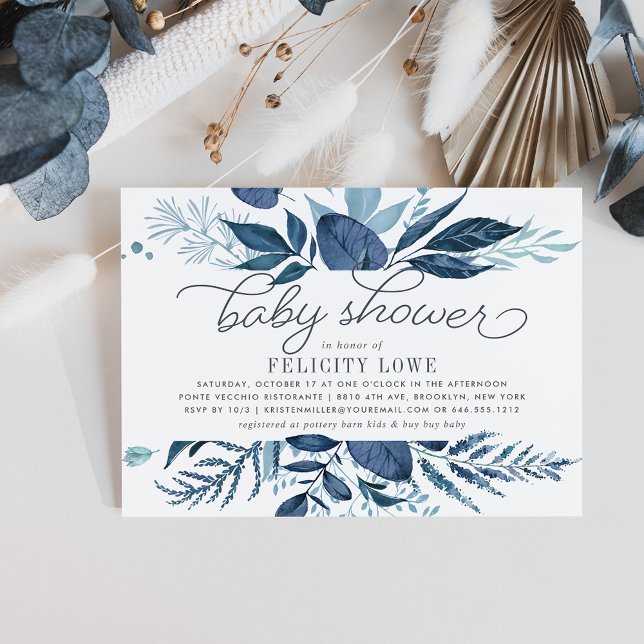 Wild Azure Baby Shower Invitation (Creator Uploaded)