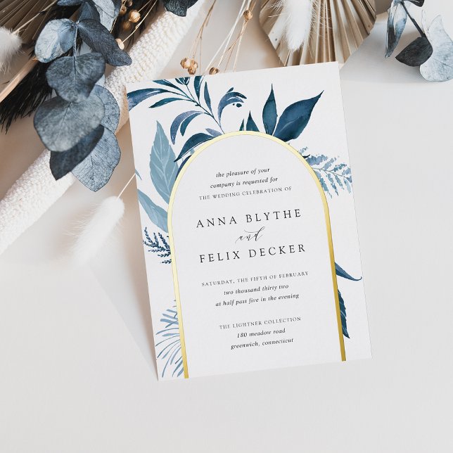 Wild Azure Blue Botanical Arch Wedding (Creator Uploaded)