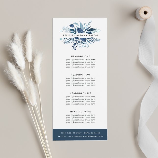 Wild Azure | Services or Price List Rack Card (Creator Uploaded)