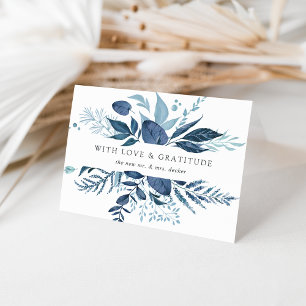 Wild Azure   Watercolor Botanical Thank You Card