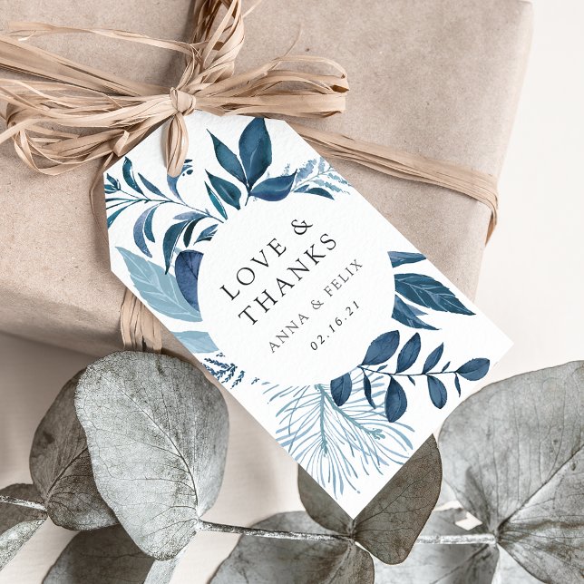 Wild Azure Wedding Favour Gift Tags (Creator Uploaded)
