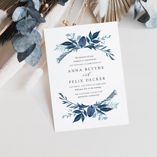 Wild Azure Wedding Invitation (Creator Uploaded)