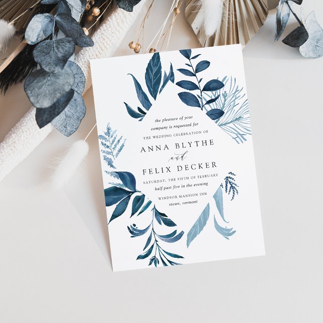 Wild Azure Wedding Invitation (Creator Uploaded)