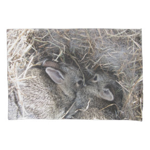 Wild Baby Bunnies Pillowcase