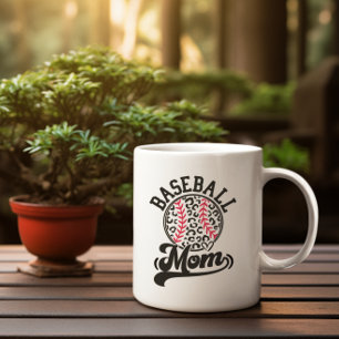 Wild Baseball Mom Leopard Print Mug