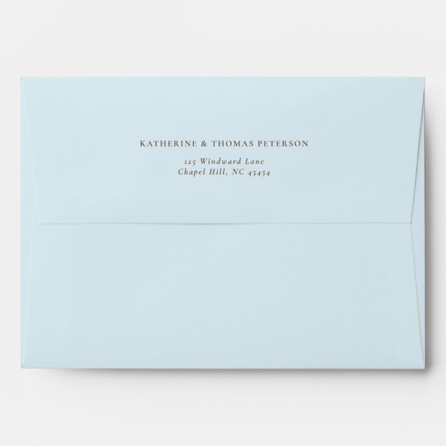 Wild Beach Fence Ocean Grass Art Elegant Wedding Envelope (Back (Top Flap))