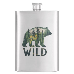 Wild Bear Outdoors Nature Hip Flask