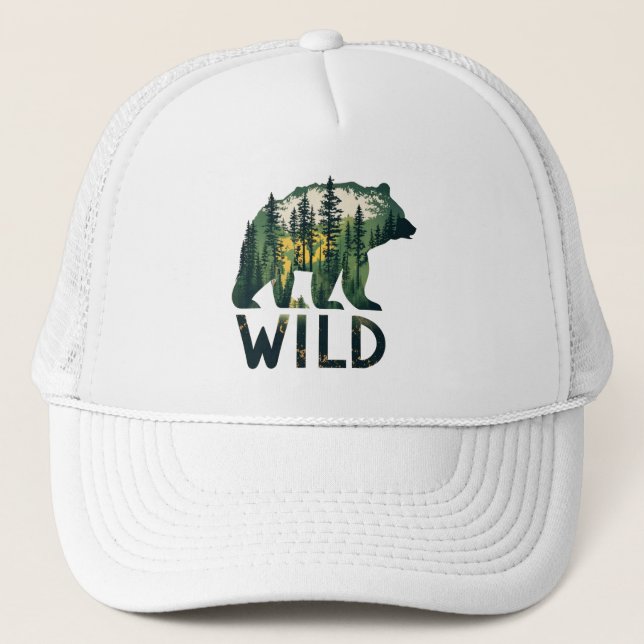 Wild Bear Outdoors Nature Trucker Hat (Front)