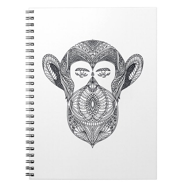 Wild Beast Of The Forest Doodle Notebook (Front)