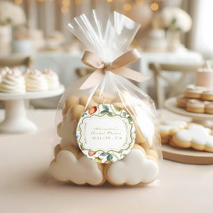 Wild Berry Romance Bridal Shower Classic Round Sticker