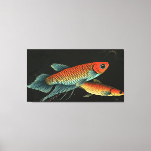 Wild Betta pair Canvas Print