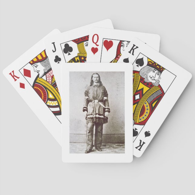 'Wild Bill' Hickok (1837-76) (b/w photo) Playing Cards (Back)