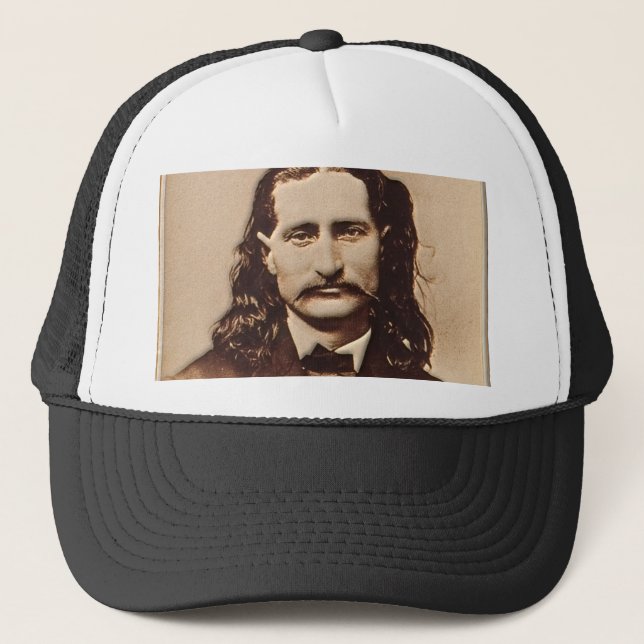 Wild Bill Hickok Painting Portrait Trucker Hat (Front)