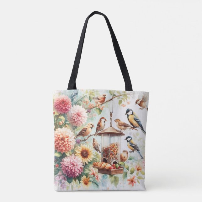 Wild Birds Image Tote Bag (Back)