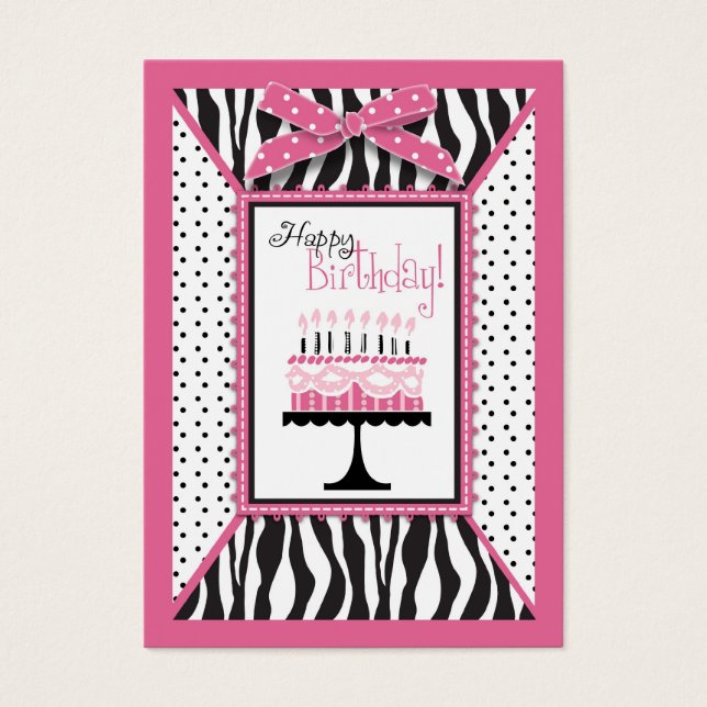 Wild Birthday Cake HP Gift Tag (Front)