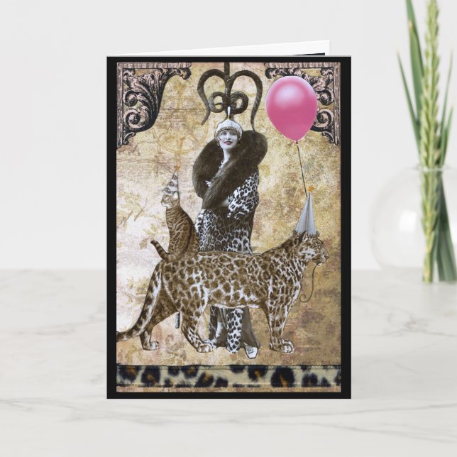 Wild Birthday - Mme. Ocelot Card (Front)