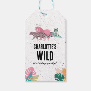 Wild Birthday Party Jungle Animals Kids Birthday Gift Tags