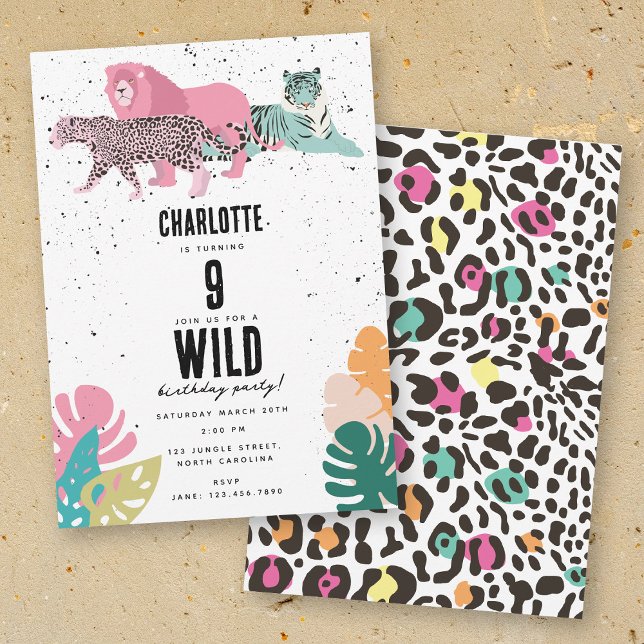 Wild Birthday Party Jungle Animals Kids Birthday Invitation (Wild Birthday Party Jungle Animals Kids Birthday Invitation)