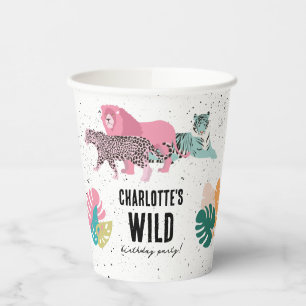 Wild Birthday Party Jungle Animals Kids Birthday Paper Cups