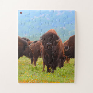 Wild Bison Oklahoma Jigsaw Puzzle