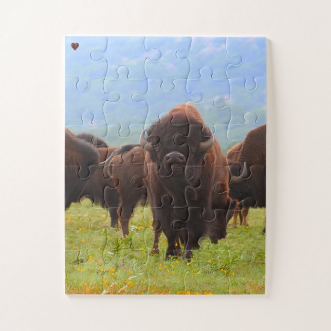 Wild  Bison Oklahoma Jigsaw Puzzle (Vertical)