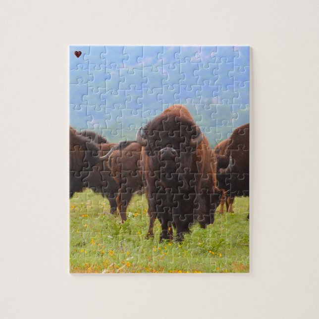 Wild  Bison Oklahoma Jigsaw Puzzle (Vertical)
