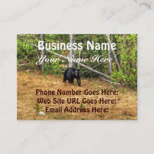 Wild Black Bear & Yukon Forest Photo Art Business Card