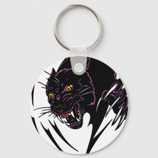 Wild Black Panther Key Ring