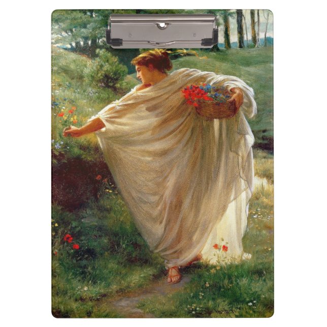 Wild Blossoms (by Edward Poynter) Clipboard (Front)