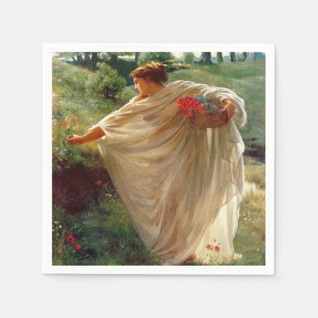 Wild Blossoms (by Edward Poynter) Napkin (Front)