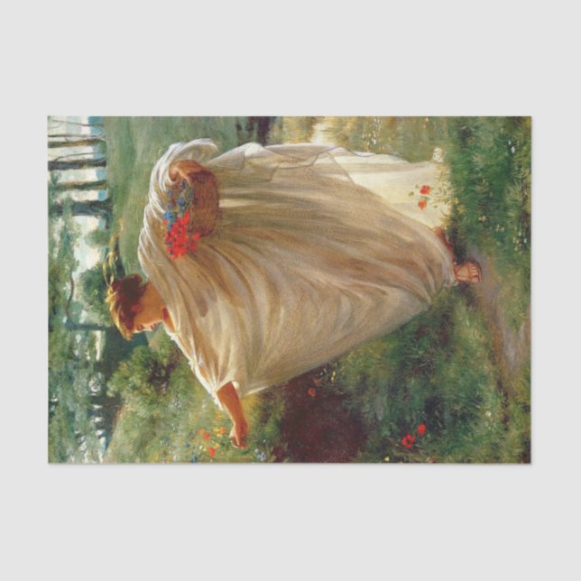 Wild Blossoms (by Edward Poynter) Tissue Paper (Front)