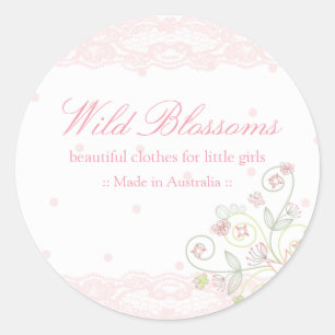 Wild Blossoms Custom Label Sticker