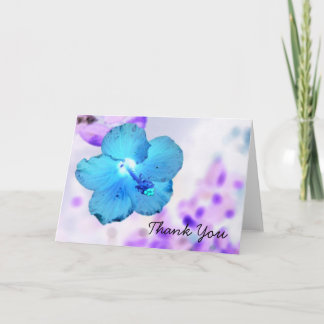 Wild Blue Hibiscus ~ Card