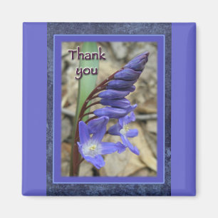 Wild Blue Hyacinth Thank You Magnet