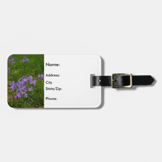 Wild Blue Phlox Luggage Tag (Front Horizontal)