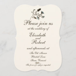 Wild Bluebell Watercolor Wedding Invitation Suite