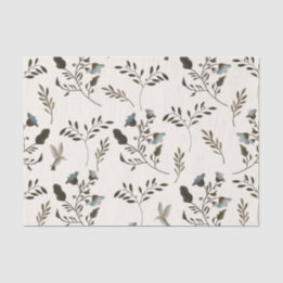 Wild Bluebell Watercolor Wedding Invitation Suite Tissue Paper