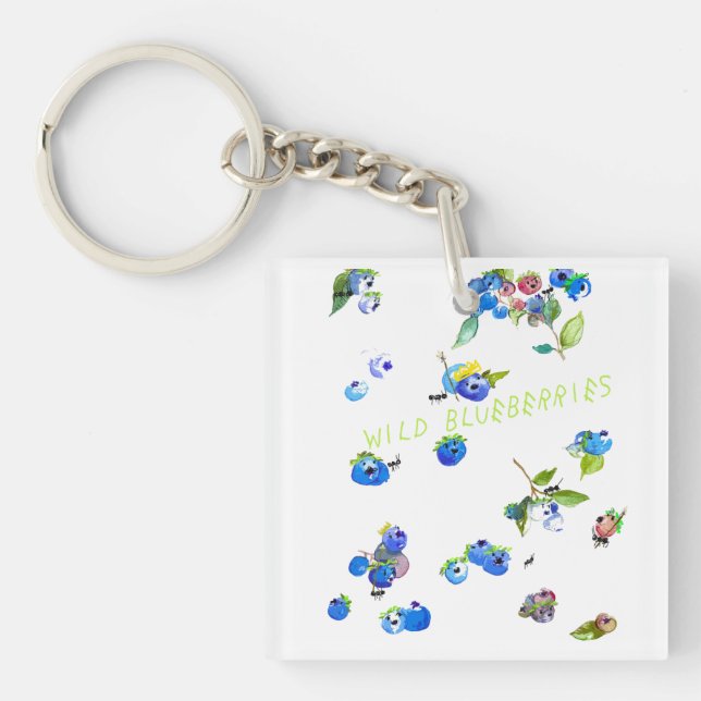 Wild Blueberry Key Ring (Front)