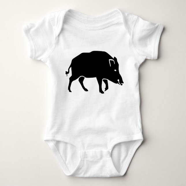 Wild boar baby bodysuit (Front)