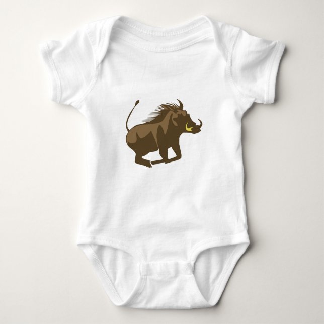 wild boar baby bodysuit (Front)
