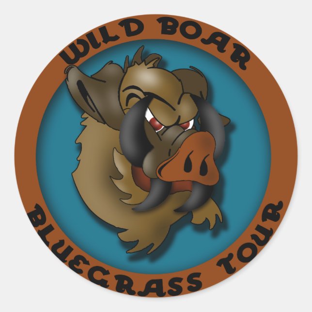 Wild Boar Bluegrass Tour Classic Round Sticker (Front)