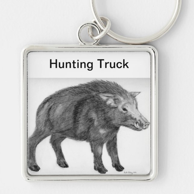 Wild Boar, Defensive Stance Key Ring (Front)