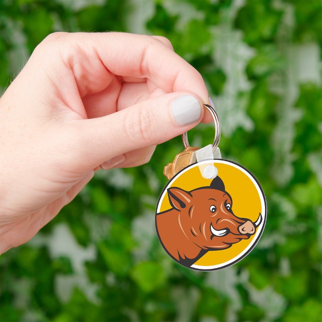 Wild Boar Head Key Ring (Creator Uploaded)